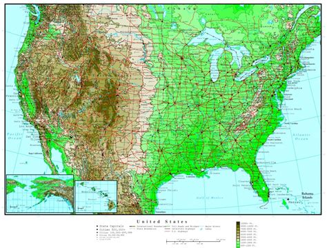 Topographic Map of the United States